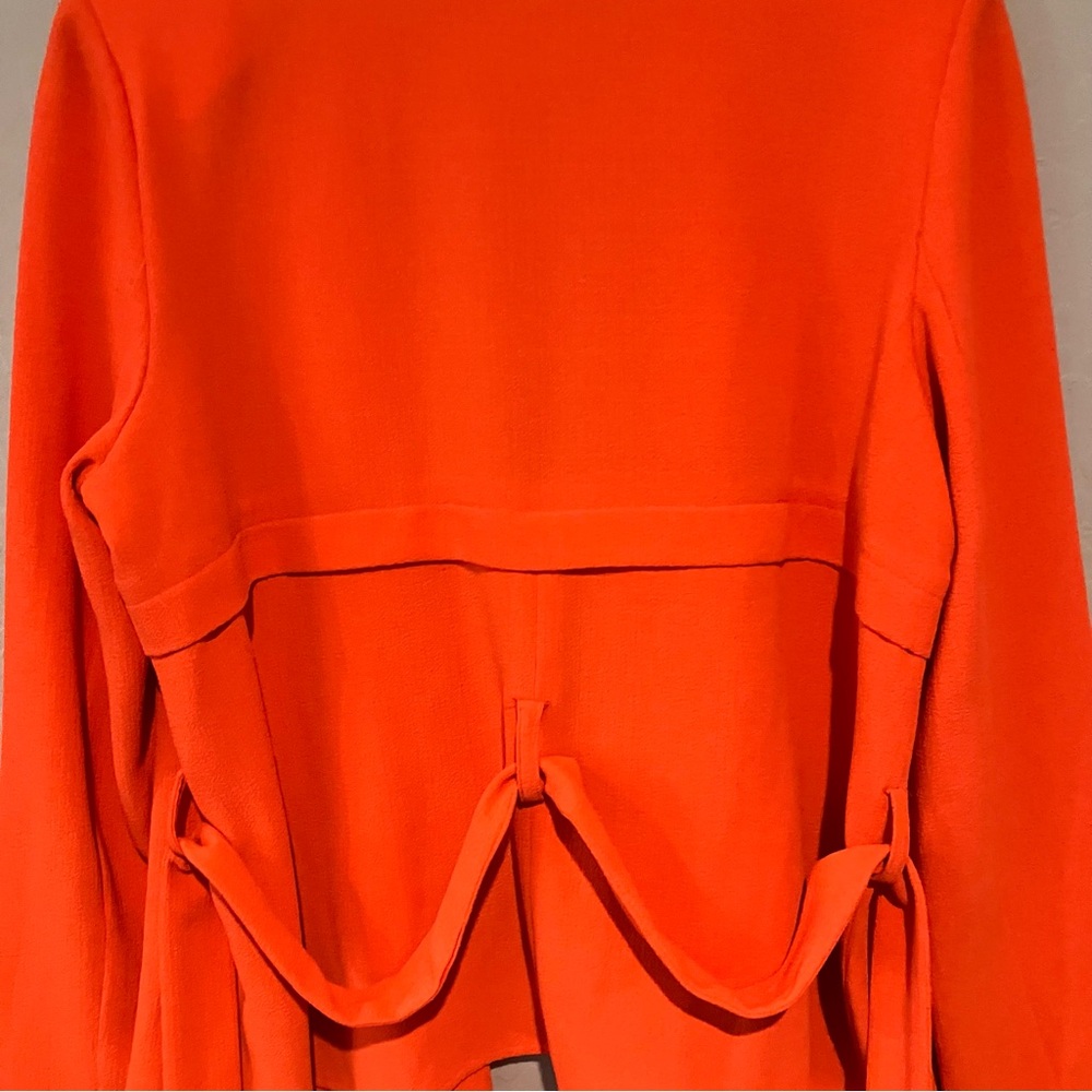 Vince Camuto Orange Tie Open Front Blazer Jacket Size 8 - Picture 11 of 12